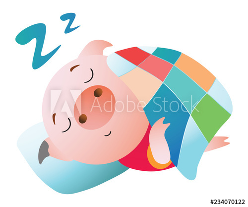 The Pig Hides Behind The Wall And Pe Vector Illustration 500x417 The Pig Hides Behind The Wall And Pe Vector Illustration