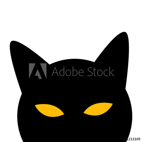 Cat Peeps And Hides Vector Illustration 500x500 Cat Peeps And Hides Vector Illustration