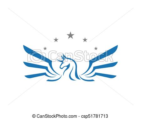 450x380 Pegasus Vector Logo Template Vector Illustration Design Vector