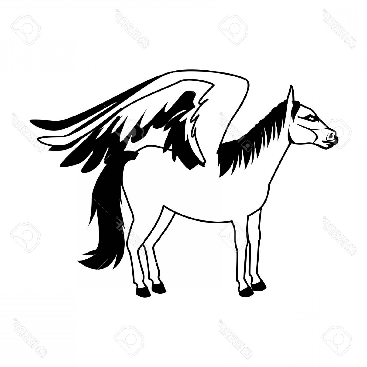 1560x1560 Photostock Vector Legendary Winged Horse From Greek Mythology