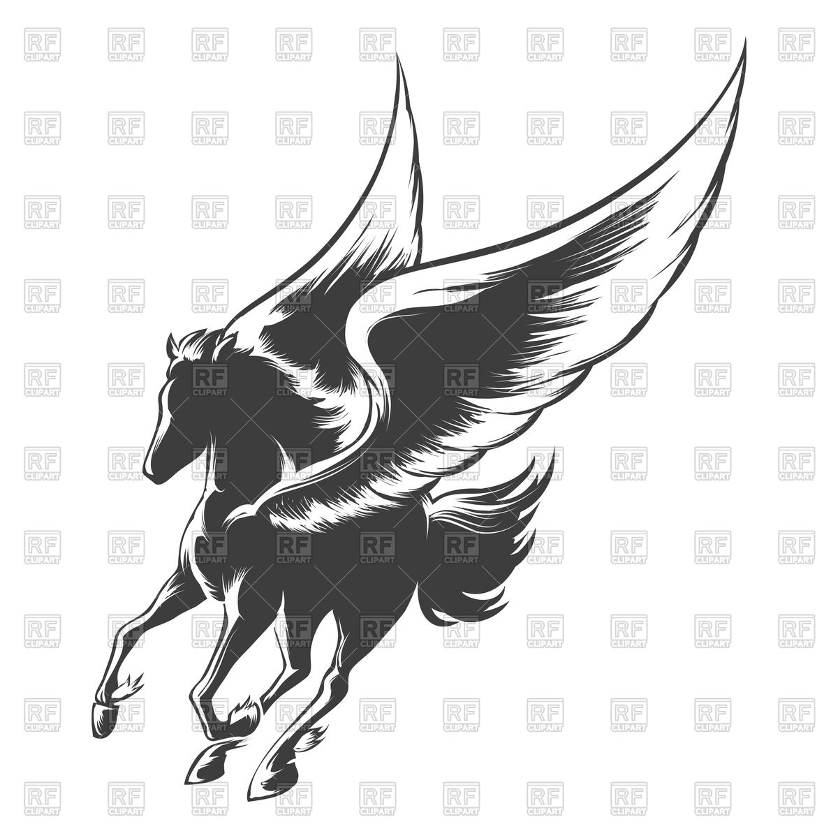 1200x1200 Winged Horse Pegasus Vector Image Of Plants And Animals