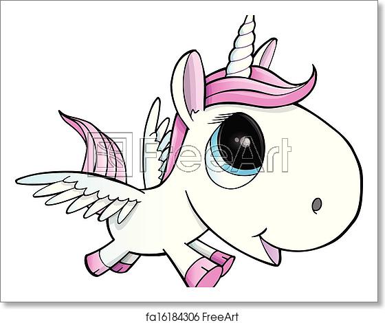 560x470 Free Art Print Of Unicorn Pegasus Vector Illustration Cute