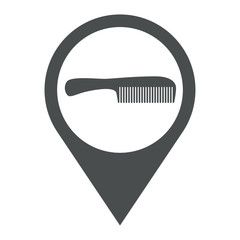 240x240 Icono Plano Localizacion Peine Con Mango Gris Agriculure