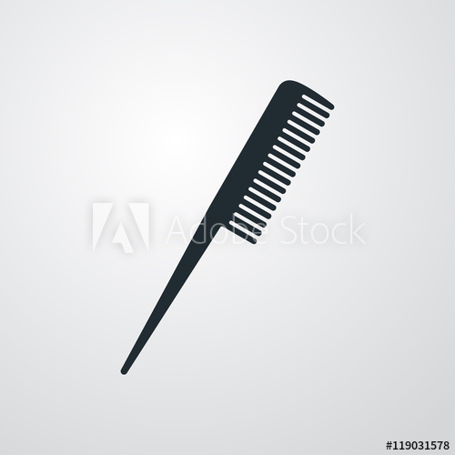 500x500 Icono Plano Peine Con Pincho Sobre Fondo Degradado