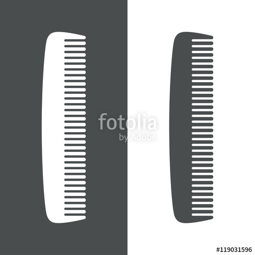 500x500 Icono Plano Peine Gris Stock Image And Royalty Free Vector