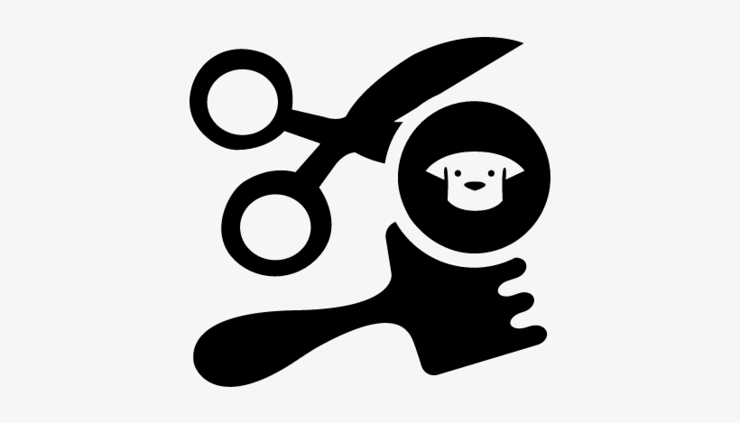 820x469 Comb And Scissors For Dog Hair Care Vector