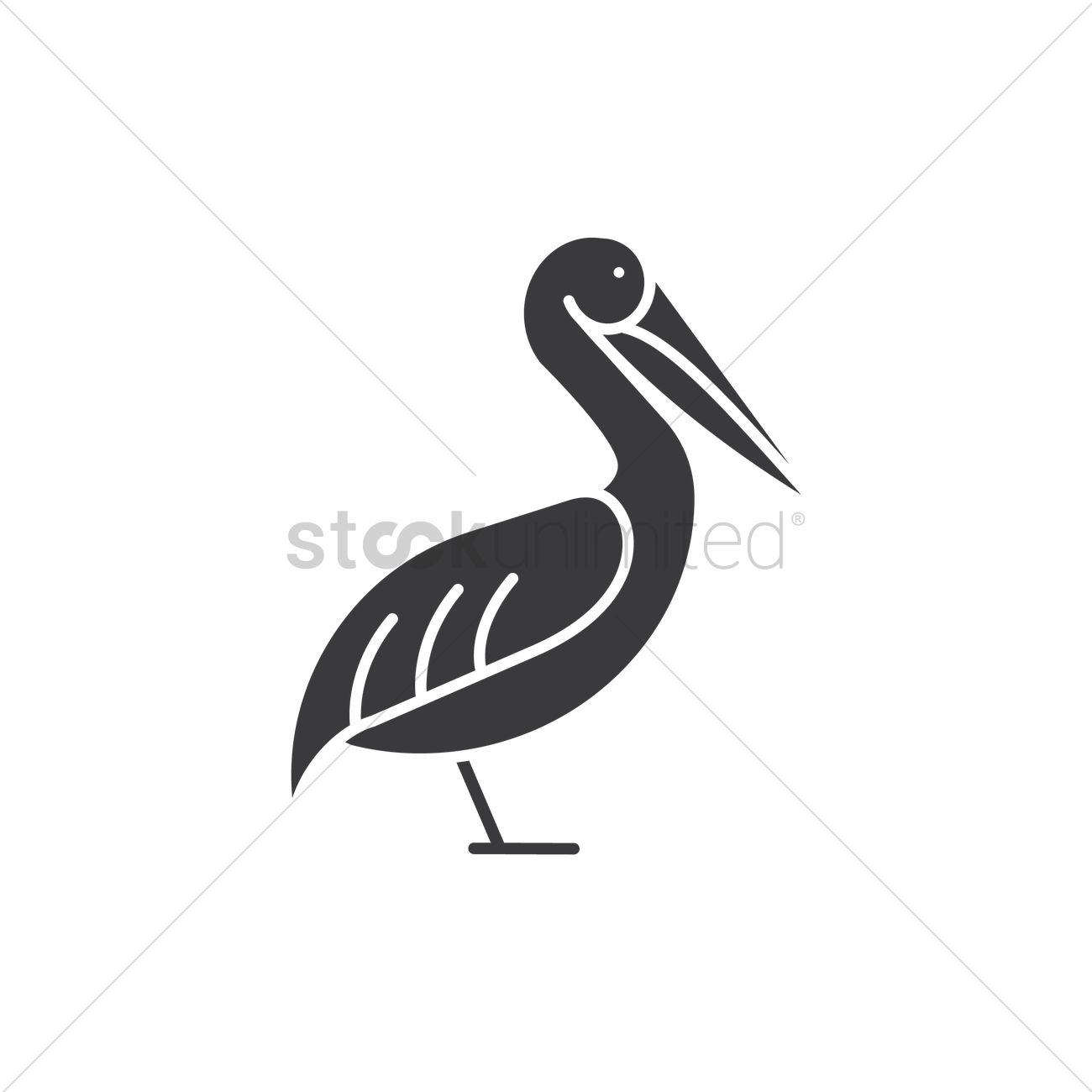 Pelican Vector Image 1300x1300 Pelican Vector Image