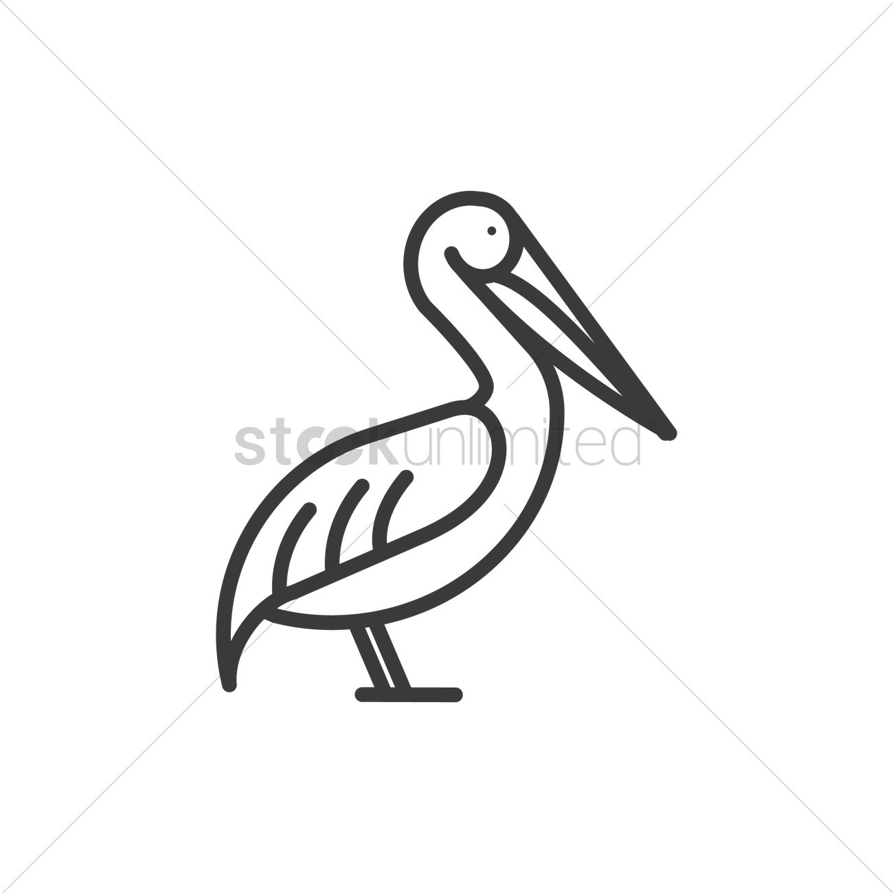 Pelican Vector Image 1300x1300 Pelican Vector Image
