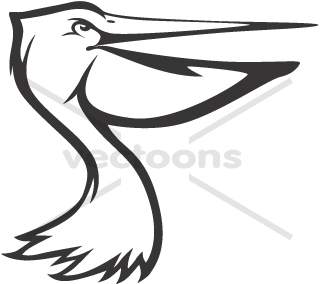 Pelican Head In Black 320x284 Pelican Head In Black