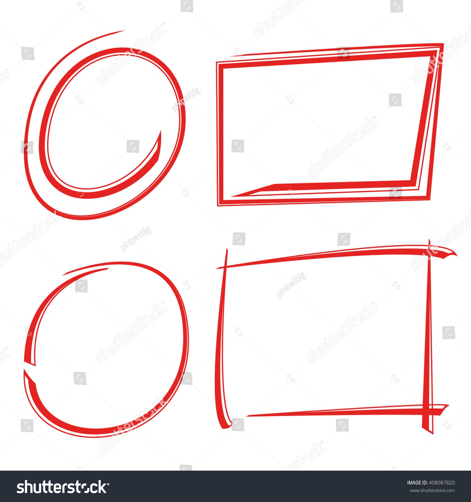 1500x1600 Circle Pen Vector Graphics Unique Hand Drawn Highlighter Elements