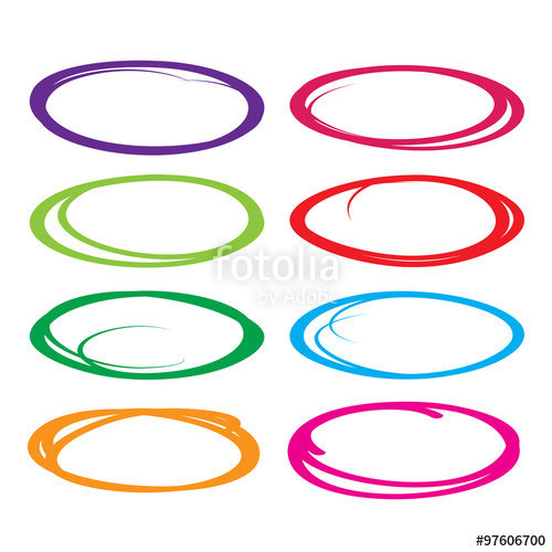 Series Of Red, Yellow, Blue, Brown, Green Highlight Pen Circle 500x500 Series Of Red, Yellow, Blue, Brown, Green Highlight Pen Circle
