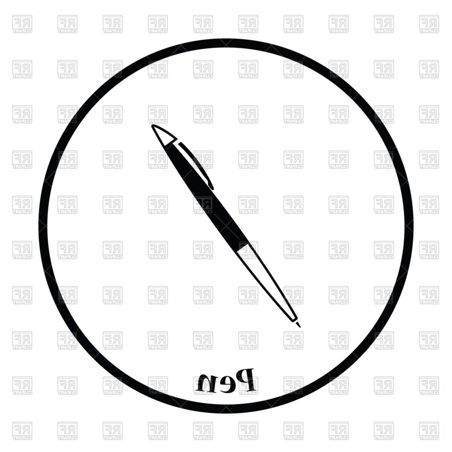 Thin Circle Design Of Pen Icon Vector Clipart Soidergi 1440x1440 Thin Circle Design Of Pen Icon Vector Clipart Soidergi
