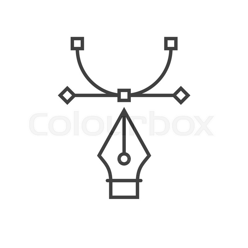 800x800 Pen Tool Vector Icon Thin Line Vector Stock Vector Colourbox