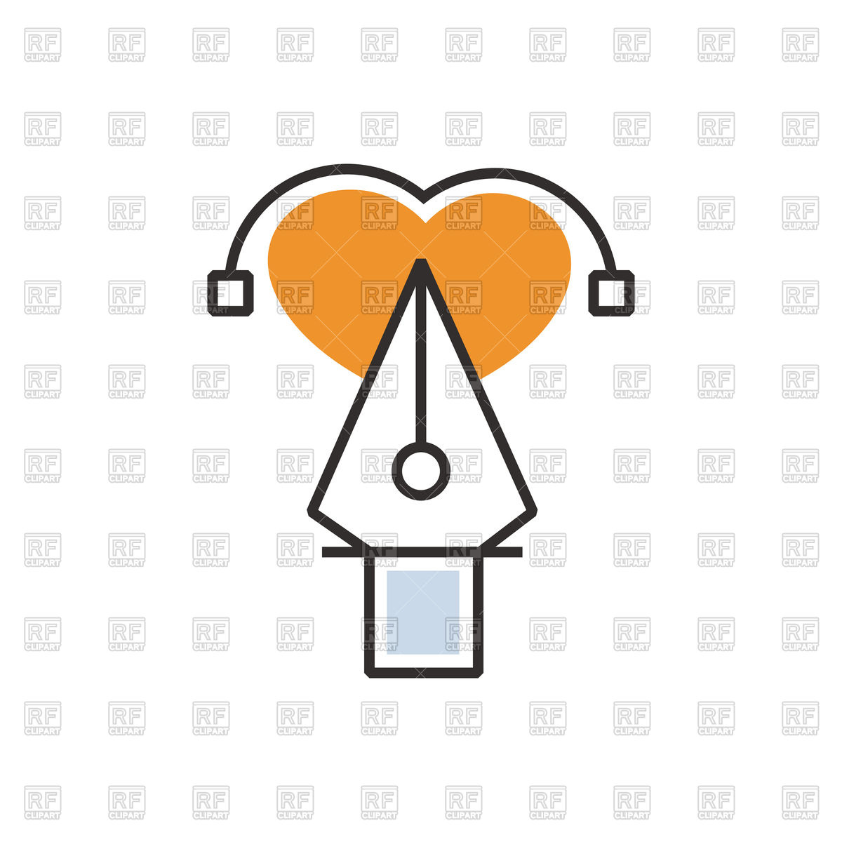 1200x1200 Orange Pen Tool Icon Vector Image Of Icons And Emblems Pixia