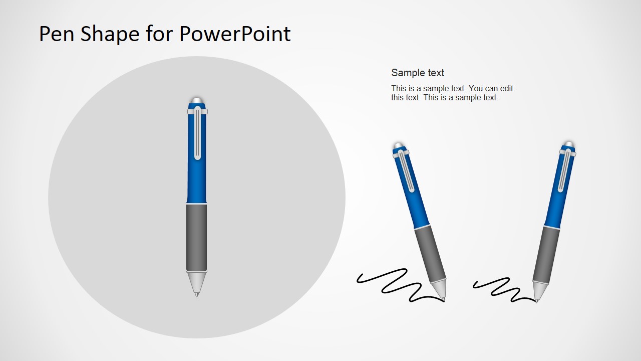 Pen, Pencil Marker Shapes For Powerpoint 1280x720 Pen, Pencil Marker Shapes For Powerpoint