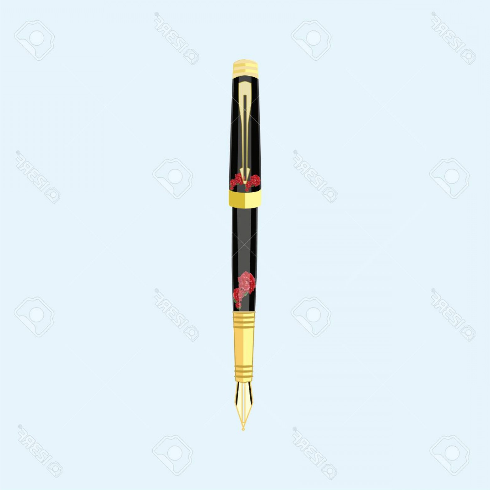 1560x1560 Photostock Vector Fountain Pen Or Ink Pen Vector Flat Illustration