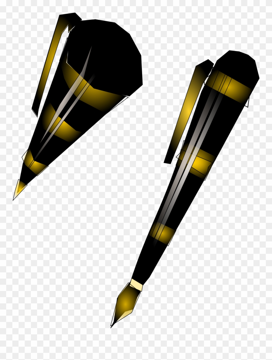 880x1163 Two Antique Pens Vector