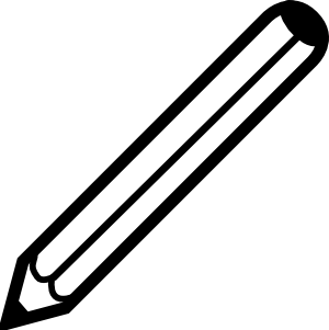 300x301 Pencil Silhouette Vector