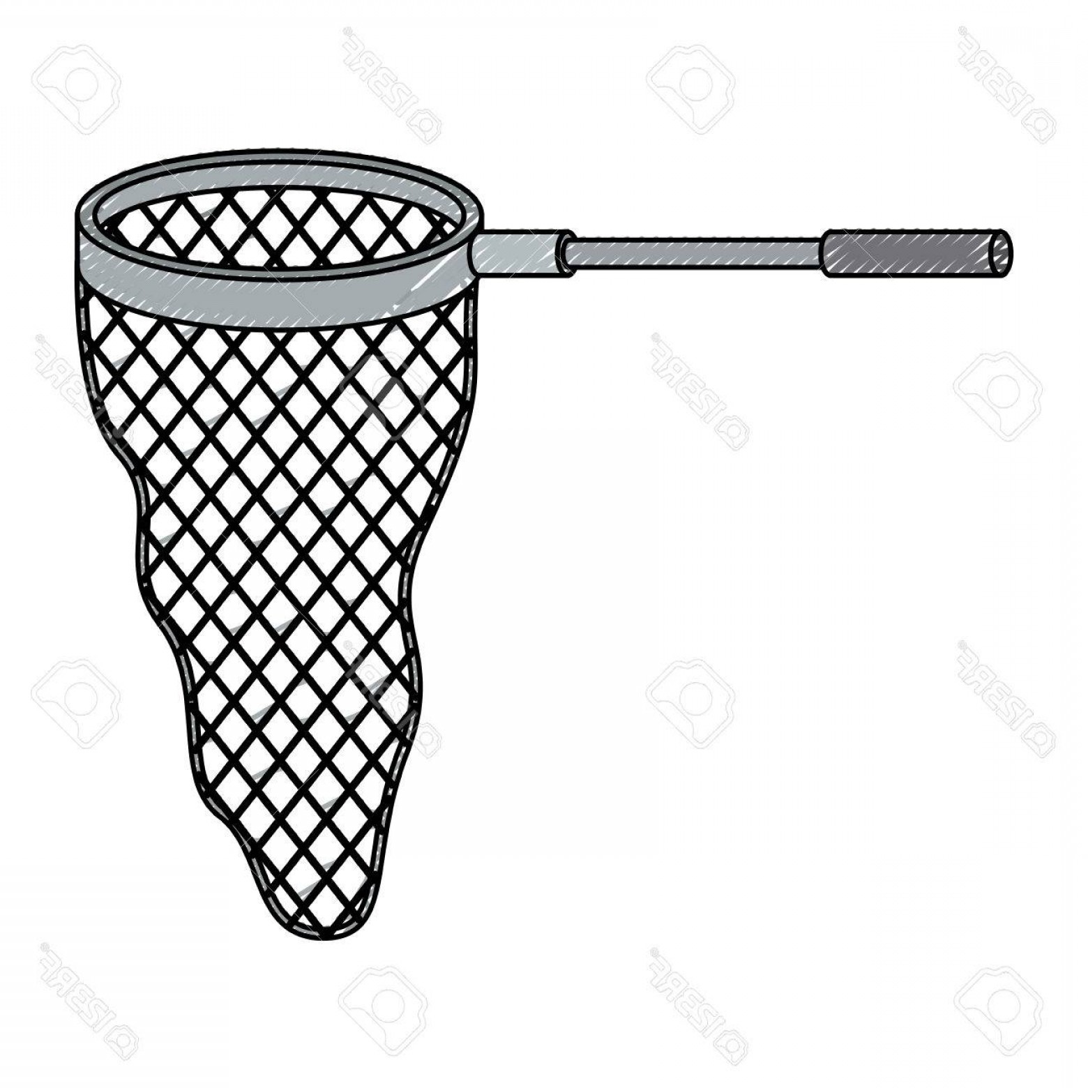 1560x1560 Photostock Vector Colored Pencil Silhouette Of Fishing Net