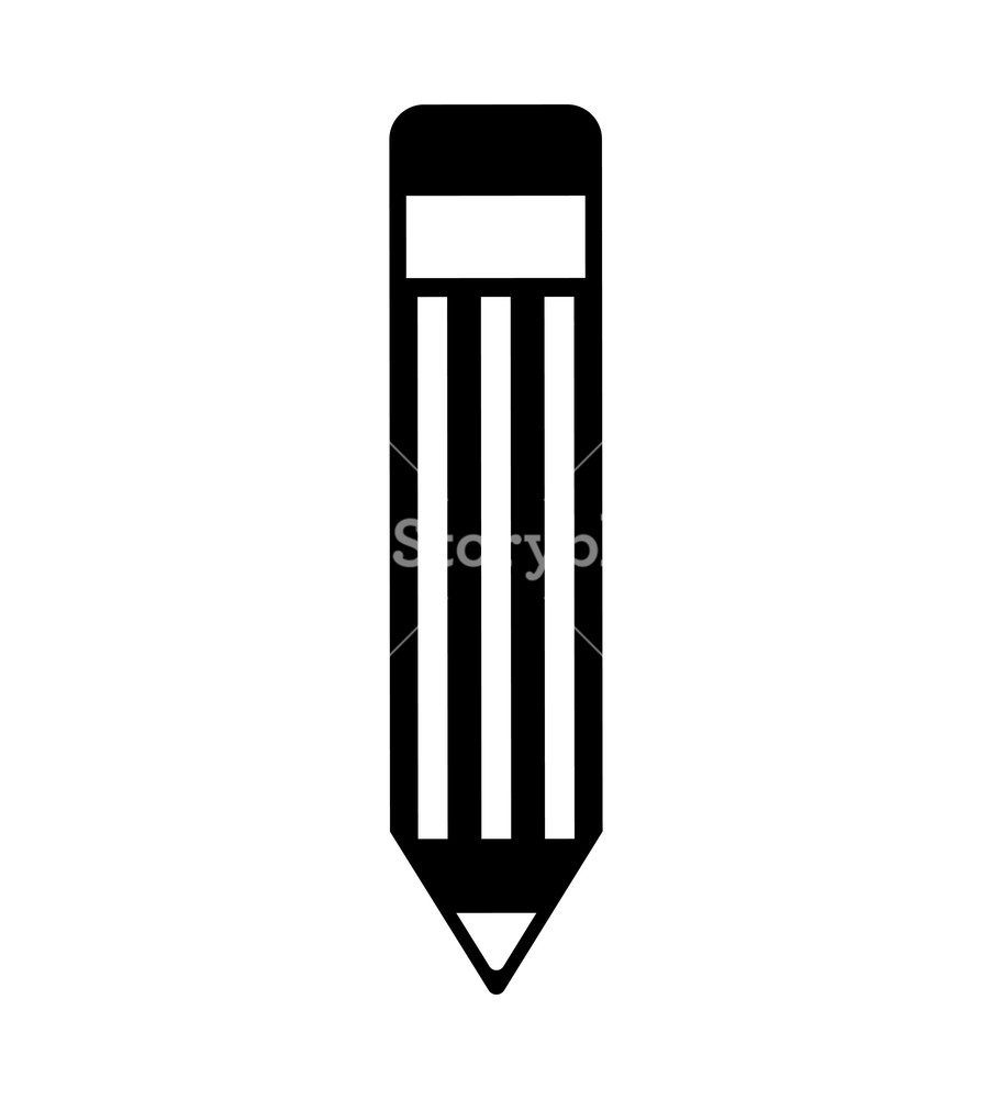 903x1000 Pencil Silhouette Isolated Icon Vector Illustration Design Royalty