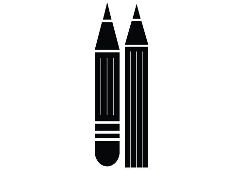 500x350 Here Is An Ideal Pencil Silhouette Vector To Design Stationary