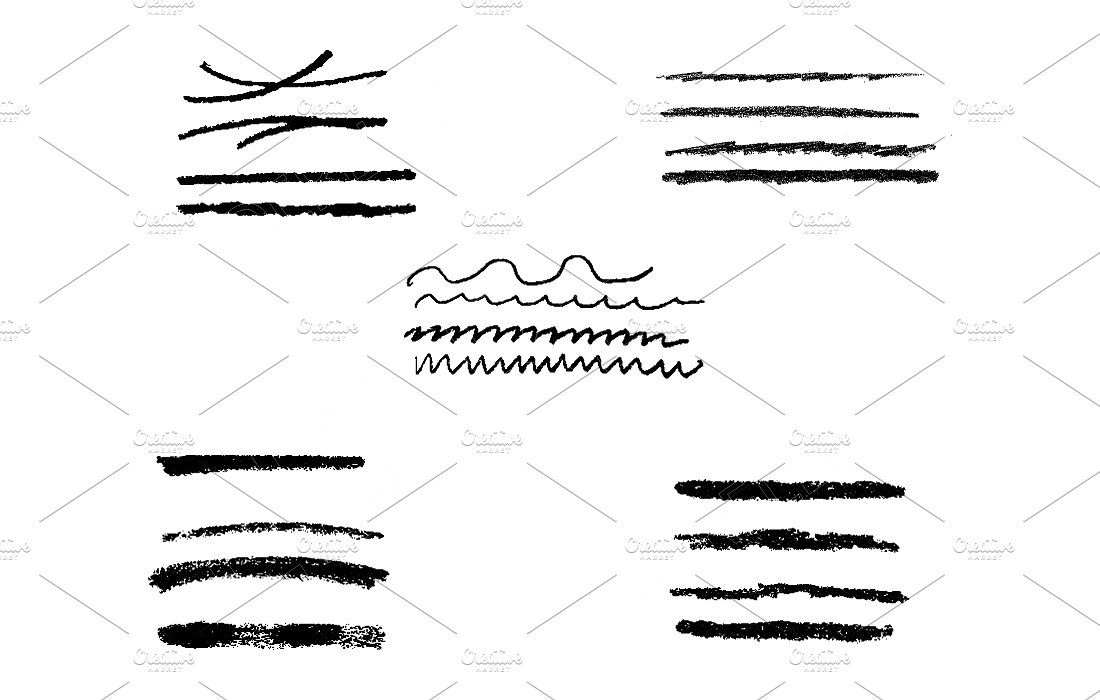 1100x700 Grunge Pencil Brushes