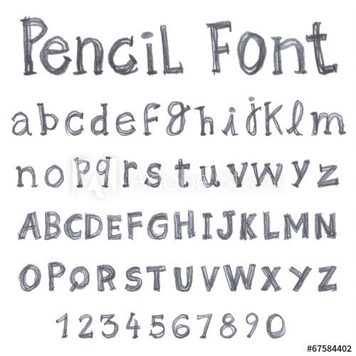 500x500 Font Pencil Texture Illustration