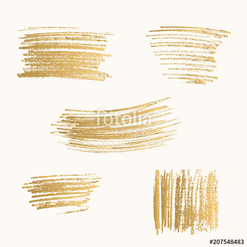 500x500 Golden Vector Strokes Foil Pencil Texture Stock Image