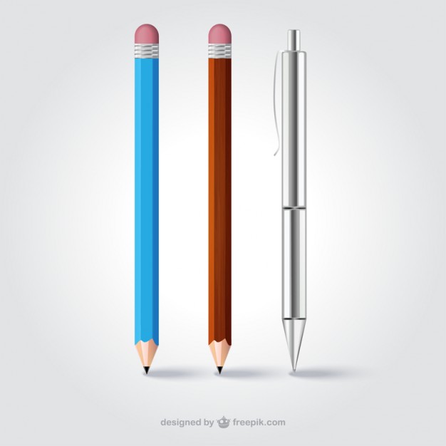626x626 Realistic Pencils And Pen Vector Free Download