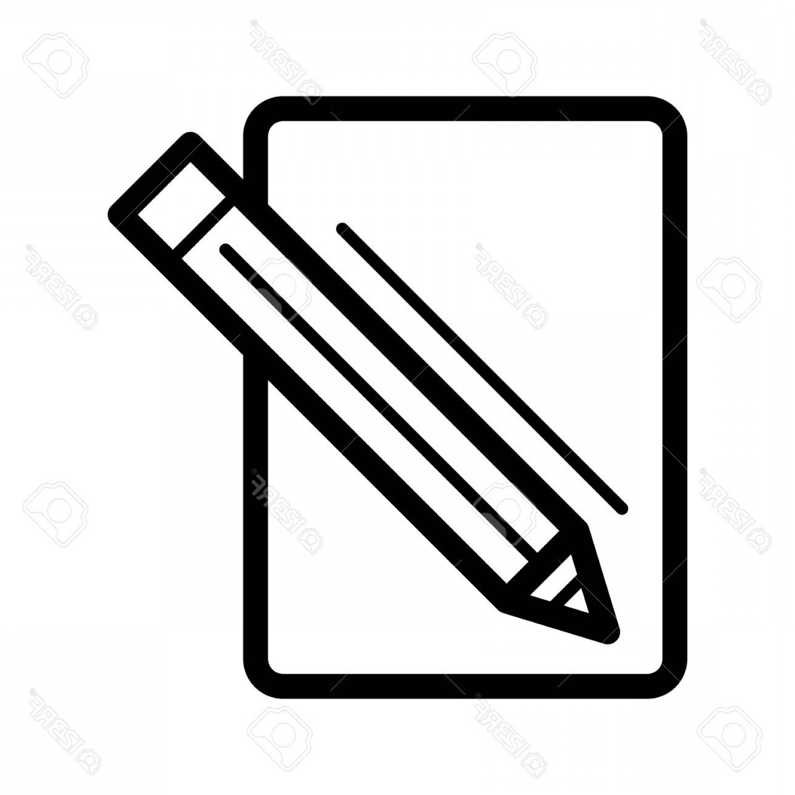 Photostock Vector Blank Paper And A Pencil Vector Icon Black 1560x1560 Photostock Vector Blank Paper And A Pencil Vector Icon Black