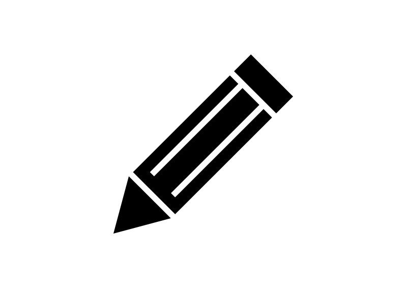Simple Black Pencil Vector Icon 800x566 Simple Black Pencil Vector Icon