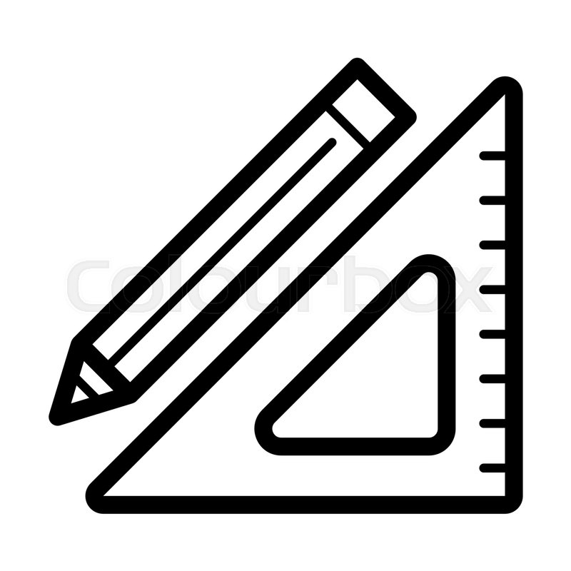 Triangle Ruler And A Pencil Vector Stock Vector Colourbox 800x800 Triangle Ruler And A Pencil Vector Stock Vector Colourbox
