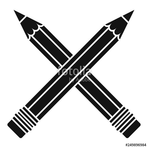 Crossed Pencil Icon Simple Illustration Of Crossed Pencil Vector 500x500 Crossed Pencil Icon Simple Illustration Of Crossed Pencil Vector