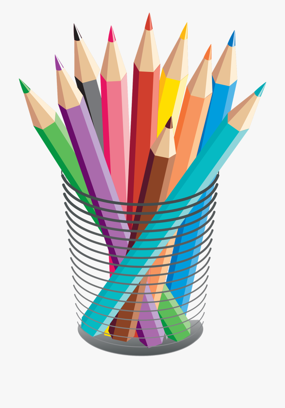 920x1316 Transparent Library Colored Pencil Stationary Transprent