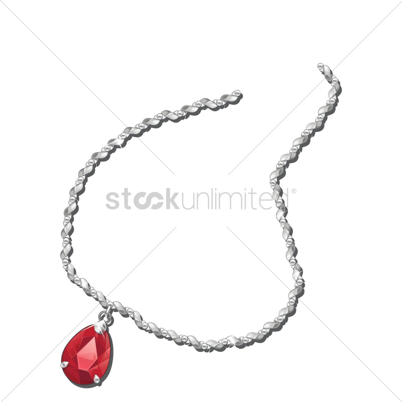Necklace With A Pendant Vector Image 1300x1300 Necklace With A Pendant Vector Image