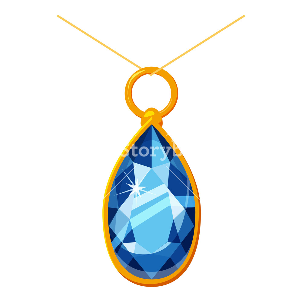 Pendant With A Diamond Icon Cartoon Illustration Of Pendant 1000x1000 Pendant With A Diamond Icon Cartoon Illustration Of Pendant