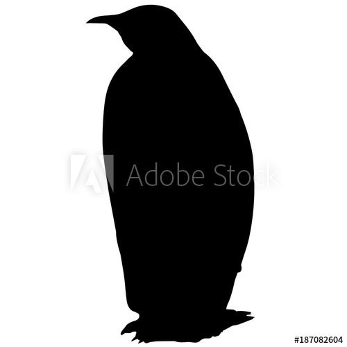 500x500 Penguin Silhouette Vector Graphics