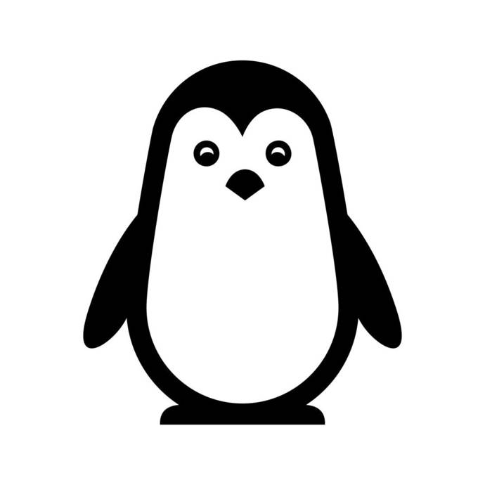 690x690 Cute Penguin Animal Graphics Dxf Png