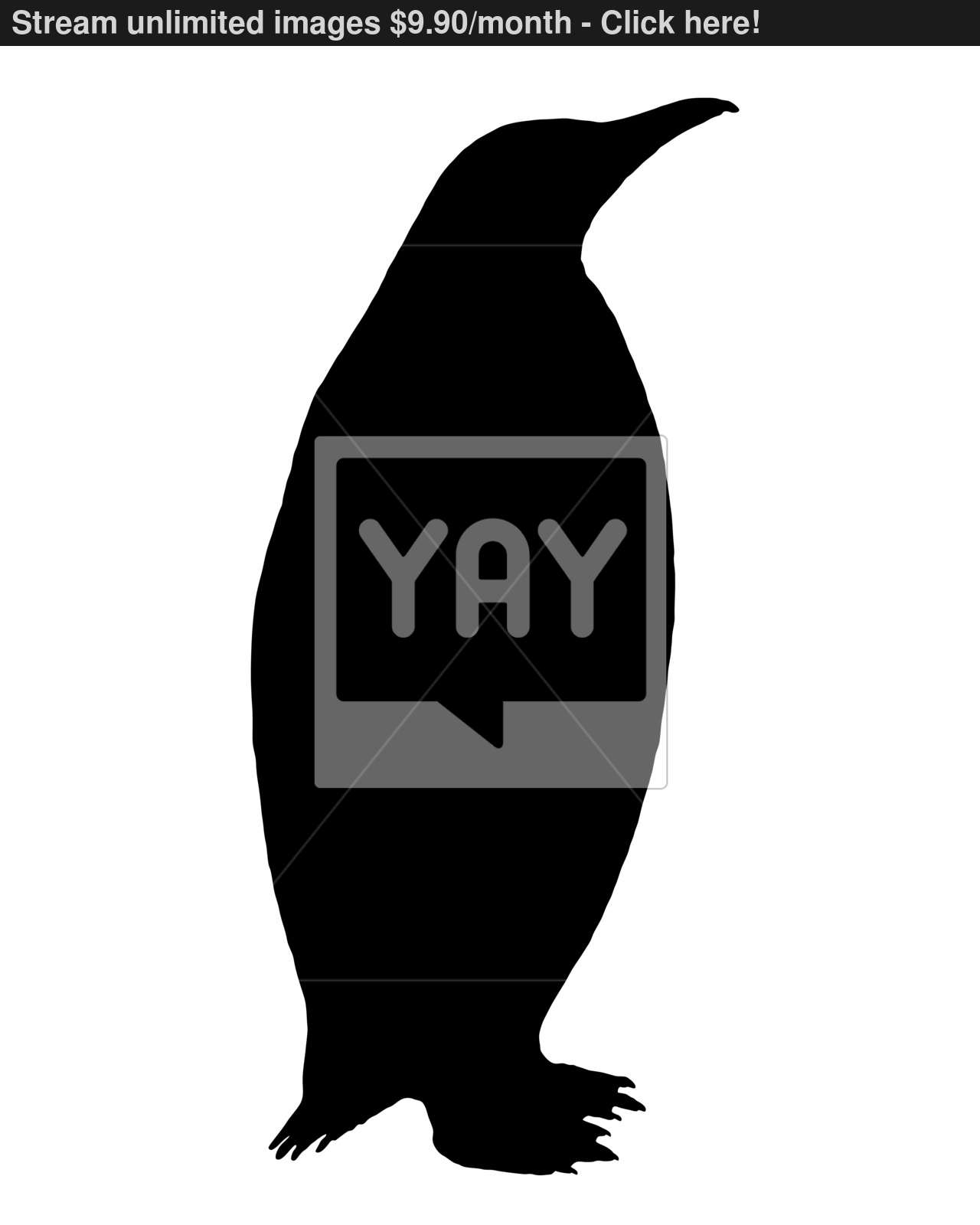 1280x1600 Penguin Silhouette Vector