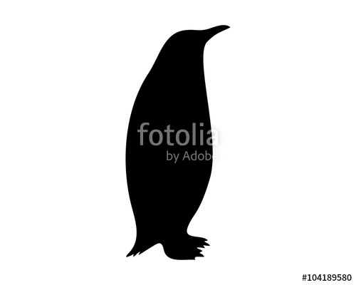 500x400 Penguin Silhouette Stock Image And Royalty Free Vector