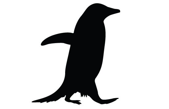 550x354 Penguin Silhouette Vectors Silhouettes Silhouette Vector