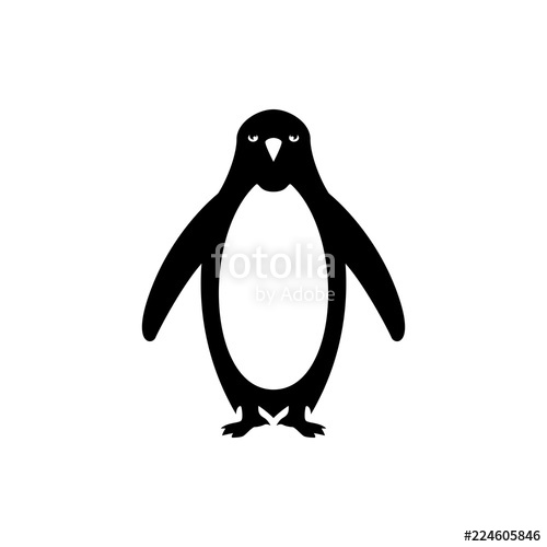 500x500 Penguin Vector Silhouette Stock Image And Royalty Free Vector