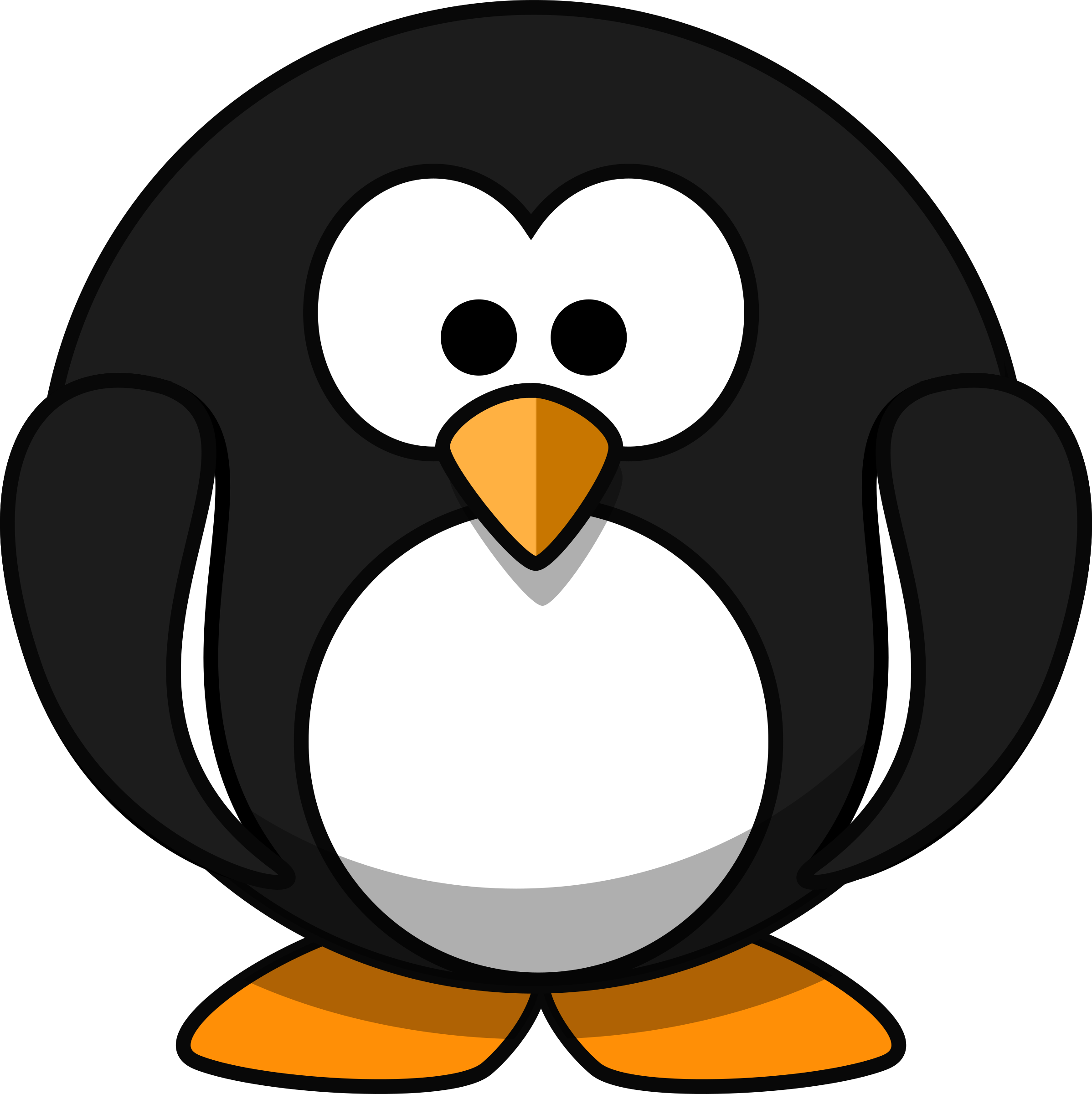 2396x2400 Round Penguin Vector Art Image