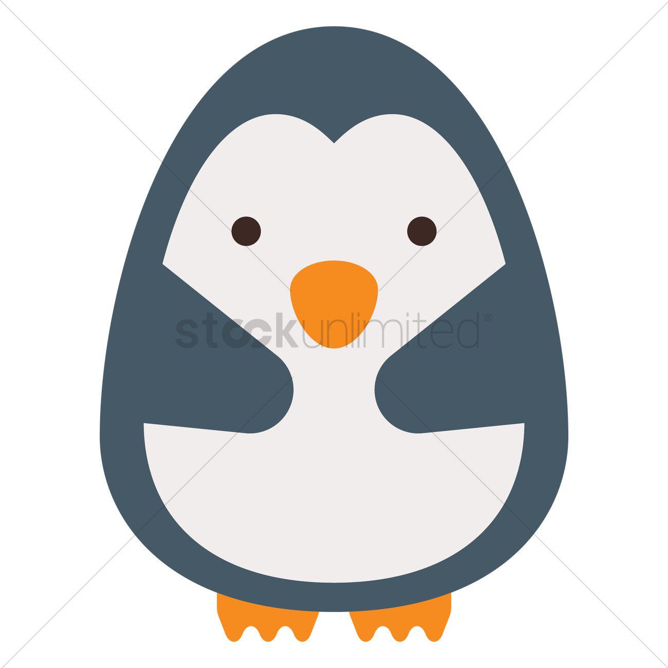 1300x1300 Cartoon Penguin Vector Image