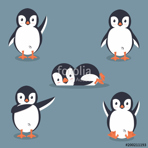 500x500 Collection Of Cartoon Penguin Vector Stock Image And Royalty Free