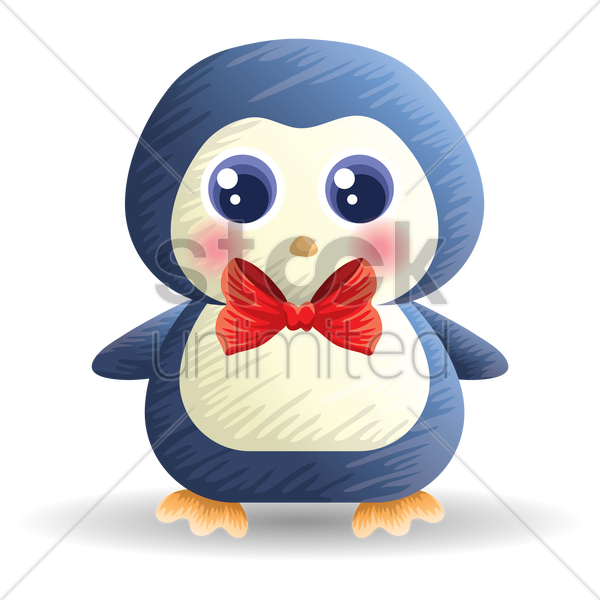 600x600 Free Penguin Vector Image