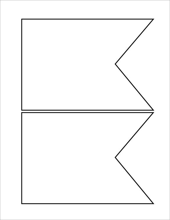Pennant Banner Template 585x757 Pennant Banner Template
