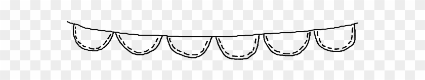 840x159 Clipart Of A Black And White Pennant Flag Royalty Vector