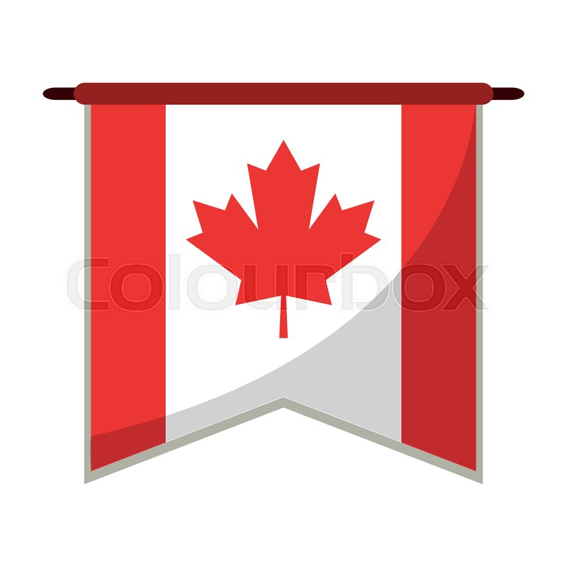 800x800 Canada Pennant Flag Symbol Vector Stock Vector Colourbox