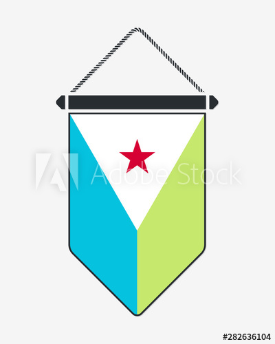 400x500 Flag Of Djibouti Vector Sign And Icon Vertical Pennant Vector
